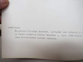 Hirvensalmen Dahlbergit II Esipolvien vaiheita (Dahlberg, Hirvensalmi) -sukukirja / family book