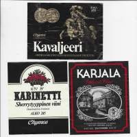 Kavaljeeri, Kabinetti ja Karjala - viinaetiketti