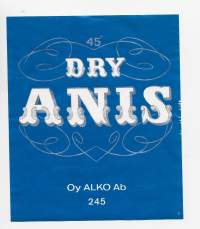 Dry Anis nr 245 -   viinaetiketti