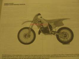 Honda CR 125R owner´s maintenance manual 