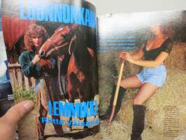 Muoti ja kauneus 1991 nr 6 -muotilehti -mukana kaava-arkki / fashion magazine