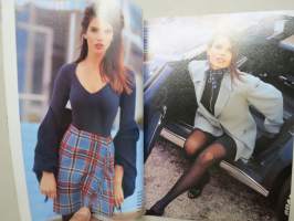 Muoti ja kauneus 1991 nr 6 -muotilehti -mukana kaava-arkki / fashion magazine