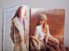 Muoti ja kauneus 1991 nr 6 -muotilehti -mukana kaava-arkki / fashion magazine
