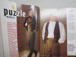 Muoti ja kauneus 1990 nr 1 -muotilehti -mukana kaava-arkki / fashion magazine