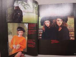 Muoti ja kauneus 1990 nr 1 -muotilehti -mukana kaava-arkki / fashion magazine
