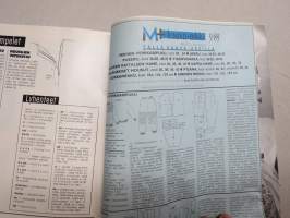 Muoti ja kauneus 1989 nr 9 -muotilehti -mukana kaava-arkki / fashion magazine