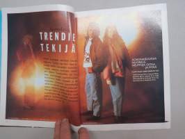 Muoti ja kauneus 1989 nr 7 -muotilehti -mukana kaava-arkki / fashion magazine