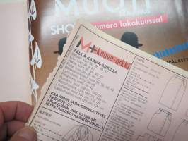Muoti ja kauneus 1989 nr 7 -muotilehti -mukana kaava-arkki / fashion magazine