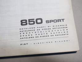 Fiat 850 Sport Catalogo di Parti di Ricambio - Spare Parts Catalog -varaosaluettelo