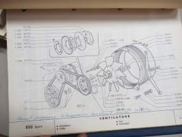 Fiat 850 Sport Catalogo di Parti di Ricambio - Spare Parts Catalog -varaosaluettelo
