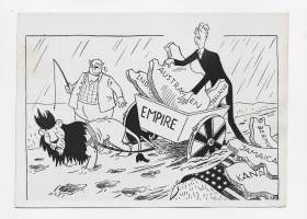 Atlantic Interpress / Karikatur des Tages 24.4.1942 - valokuvakopio