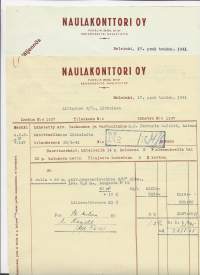 Naulakonttori Oy Helsinki 1941 - firmalomake  2 kpl erä