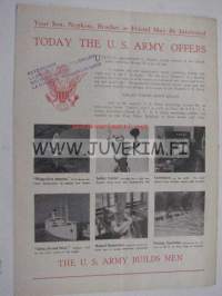 Financial World 17.4.1940 -talouslehti, US Army mainos takakannessa