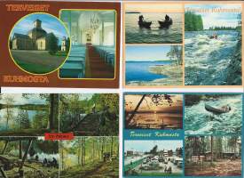 Kuhmo 4 eril  erä -postikortti   - paikkakuntapostikortti kulkematon