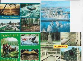 Kuhmo 4 eril  erä -postikortti   - paikkakuntapostikortti kulkematon
