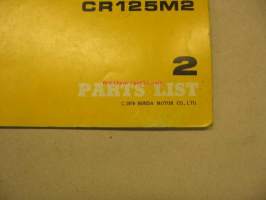 Honda CR 125 M2 Parts List varaosaluettelo