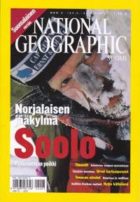 National Geographic Suomi 2002 N:o 3. Soolona Pohjoisnavan poikki; Jalokivien verinen menneisyys; Tonava kaunoinen.   Katso muut aiheet/sisältö kuvasta.