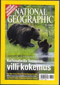 National Geographic Suomi 2006 N:o 9. Karhusafarilla Suomessa; NY Grand Central Terminal;Merivirtojen kukoistava elämä; Myrskyt. Katso muut aiheet/sisältö kuvasta.