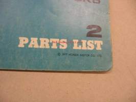 Honda XR75K4 XR75K5 Parts List varaosaluettelo