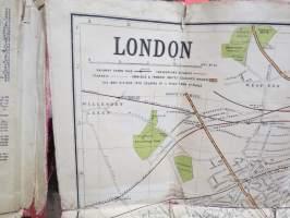 London, Plan &amp; Guide, Index to Streets -kartta, ei merkittyä painovuotta