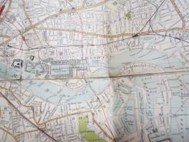 London, Plan &amp; Guide, Index to Streets -kartta, ei merkittyä painovuotta