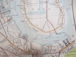 London, Plan &amp; Guide, Index to Streets -kartta, ei merkittyä painovuotta