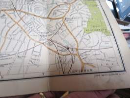 London, Plan &amp; Guide, Index to Streets -kartta, ei merkittyä painovuotta