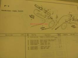 Honda XR75K4 XR75K5 Parts List varaosaluettelo