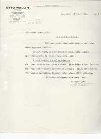 Otto Wallin Turku   1923  - firmalomake