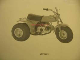 Honda ATC70 K3 ATC70Z ATC70A ATC70B Parts catalogue varaosaluettelo