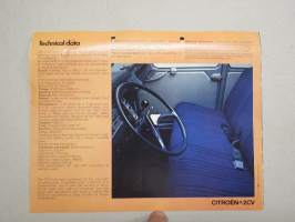 Citroën 2CV 1972 -myyntiesite / sales brochure