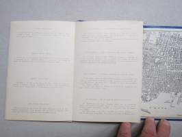 Ricordo Di Palermo -haitarimaisesti aukeava kuvateos kaupungista ja nähtävyyksistä, kartta, kohopainatteinen kansi, 1900-luvun alku (kuvissa ei vielä näy autoja)