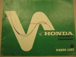 Honda CR250M1 CR250M2 Parts List varaosaluettelo