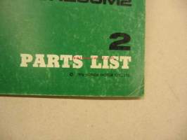 Honda CR250M1 CR250M2 Parts List varaosaluettelo