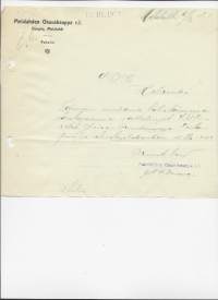 Melalahden Osuuskauppa rl Kuopio 1921 - firmalomake