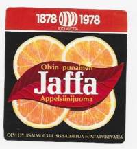 Punainen Jaffa -   juomaetiketti