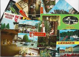 Lieksa 9 eril  - postikortti   - paikkakuntapostikortti