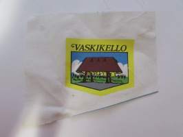 Vaskikello -kangasmerkki, matkailumerkki, leikkaamaton