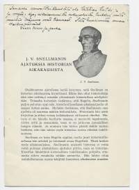 J V Snellmanin ajatuksia historian aikakausista / Pentti Airas 1947  - tekijän omiste