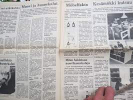 Upo uutta 1977 nr 2 - UPO Furniture -muovihuonekalujen ja niiden tuotannon ja mallien esittelylehti, design kuvia