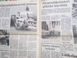 Upo uutta 1977 nr 2 - UPO Furniture -muovihuonekalujen ja niiden tuotannon ja mallien esittelylehti, design kuvia