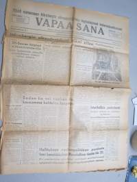 Vapaa Sana 1945 nr 270, 21.11.1945, kommunistilehti, Nürnbergin syytekirjelmä, Suomen sotarikolliset, Kansalaiskokokou, Jyryn uudelleensynty, ym.