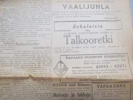 Vapaa Sana 1945 nr 270, 21.11.1945, kommunistilehti, Nürnbergin syytekirjelmä, Suomen sotarikolliset, Kansalaiskokokou, Jyryn uudelleensynty, ym.