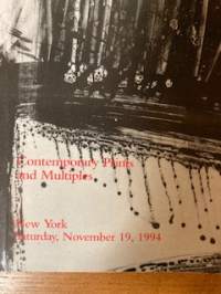 Christies Contemporary Prints and MultiplesNew York, Saturday, November 19, 1994 -huutokauppaluettelo