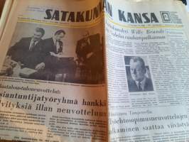 Satakunnan Kansa 21.10.1971 maatalousneuvottelut, Willy Brandt, satamien auki pitäminen talvella, veroäyrin hinta kohoaa maalaiskunnissa