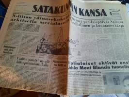 Satakunnan Kansa 5.8.1962 NL YDINASEKOKEITA ARKTISELLA MERIALUEELLA, kolmannet porilaispäivät Salossa, makuuvaunuvaras vei 46.000 mk