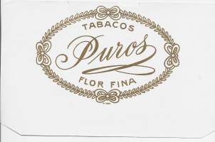 Tabacos Puros Flor Fina /   sikarietiketti tupakkaetiketti kivipaino