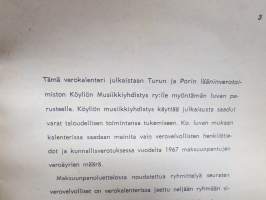Köyliön kunnan verokalenteri 1968 v. 1967 tulosta