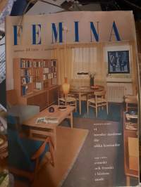 Femina 44/1959 1 november. vi inreder modernt för olika kostnader, svenskt och franskt i höstens mode