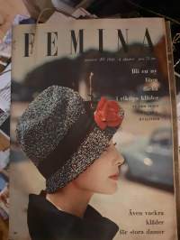 Femina 40/1959 4 oktober. även vackra kläder för stora damer, bli en ny liten flicka i riktiga kläder, sy dem själv